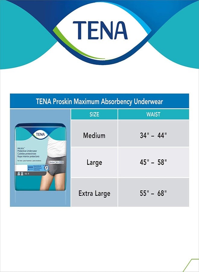 TENA ProSkin Protective Disposable Underwear Male Pull On with Tear Away Seams Large, Maximum, 18 Ct - Image 5